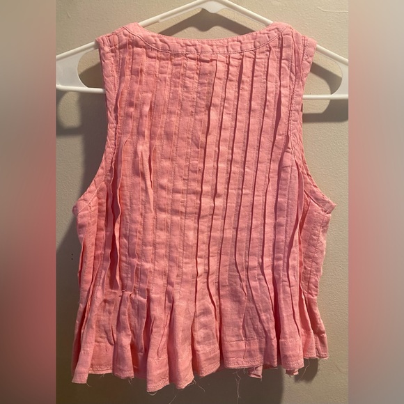 NWT Anthropologie Pleated Linen Tank - Picture 5 of 6